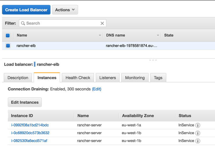 ELB for Rancher Server in AWS